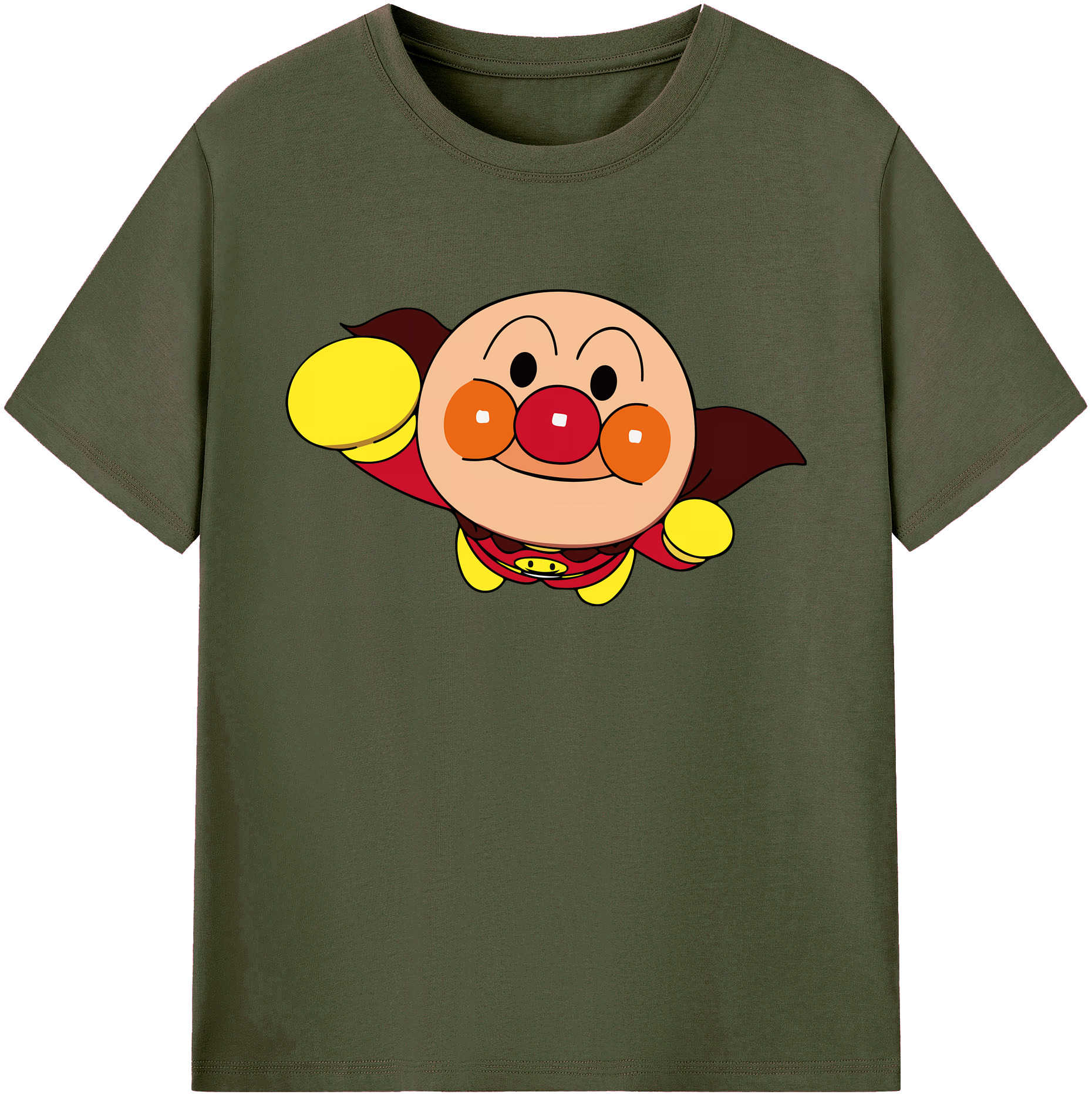 （画像用） アンパンマン Anpanman 綿100％ メンズ半袖Tシャツ｜肌触りやわらか＆通気性